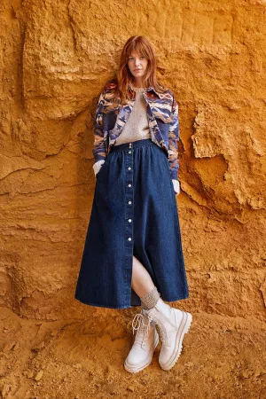 HIGH WAIST DENIM SKIRT