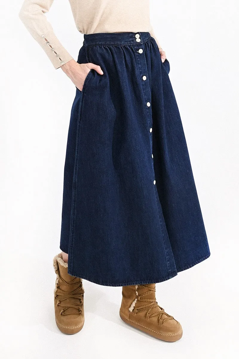 HIGH WAIST DENIM SKIRT