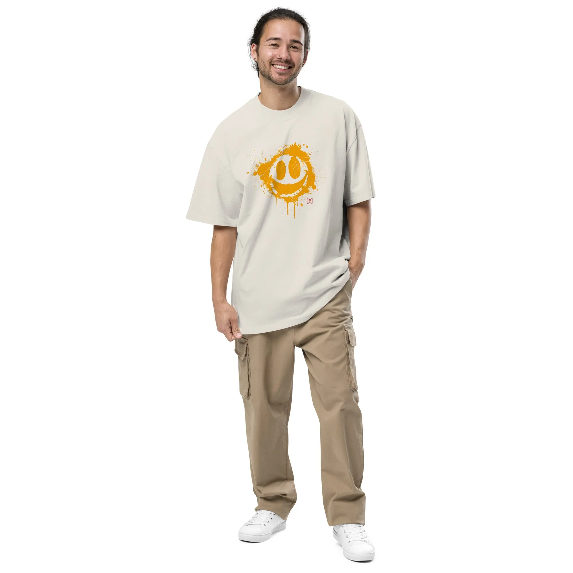 HiTeez Smile  Oversized faded t-shirt