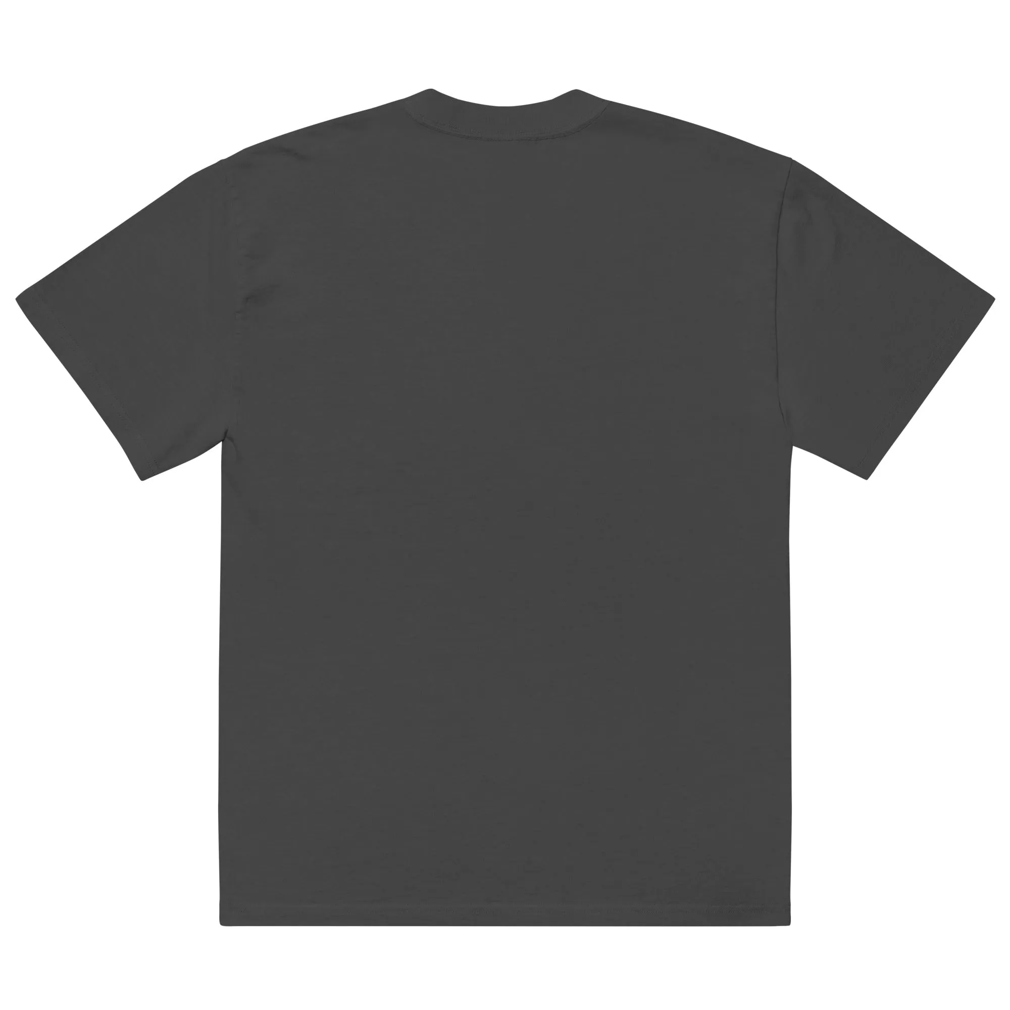 House of LION BABE - Oversized Charcoal Tee Embroidered White Logo