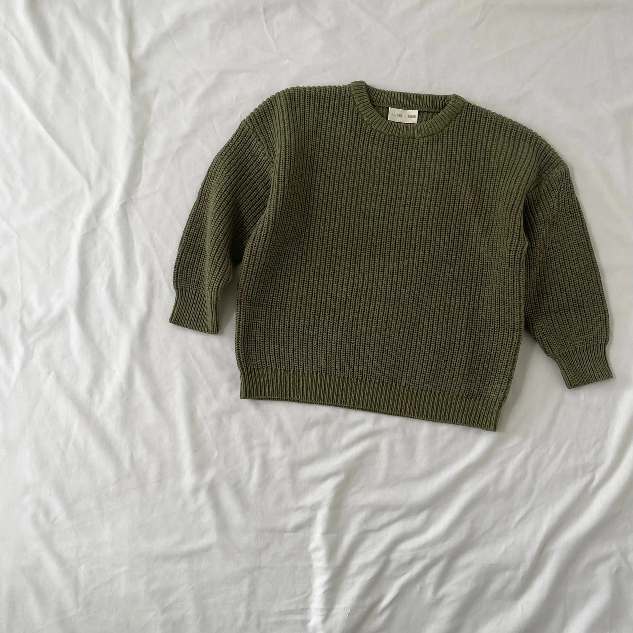 Hunter   Rose Olive Aspen Jumper