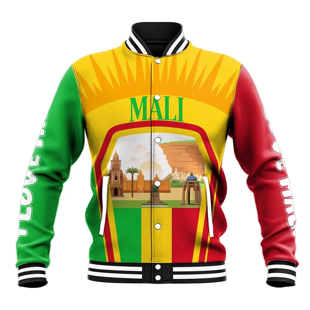 I Love Mali Baseball Jacket Famous Tourist Destinations TS04
