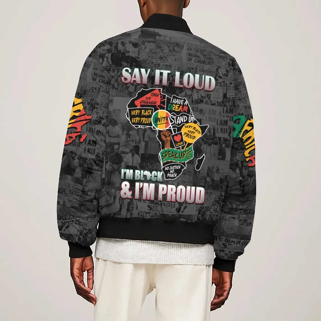 I'm Black and I'm Proud - Personalized African Bomber Jacket DT02