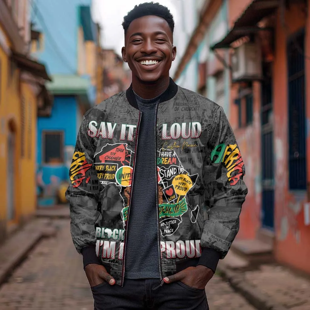 I'm Black and I'm Proud - Personalized African Bomber Jacket DT02