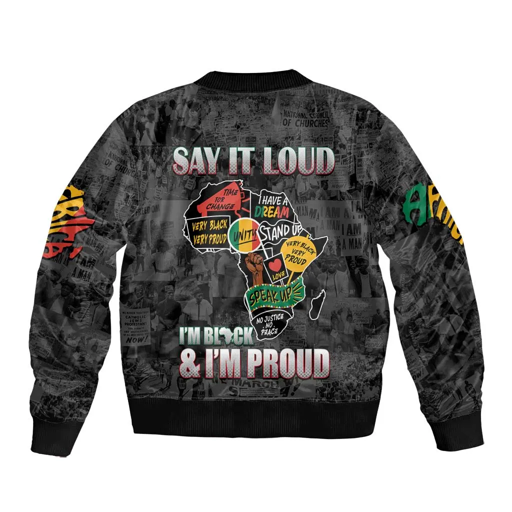 I'm Black and I'm Proud - Personalized African Bomber Jacket DT02