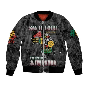I'm Black and I'm Proud - Personalized African Bomber Jacket DT02