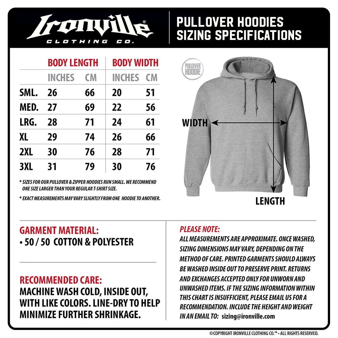 Ironville VINTAGE DEADLIFT Pullover Hoodie Sweatshirt