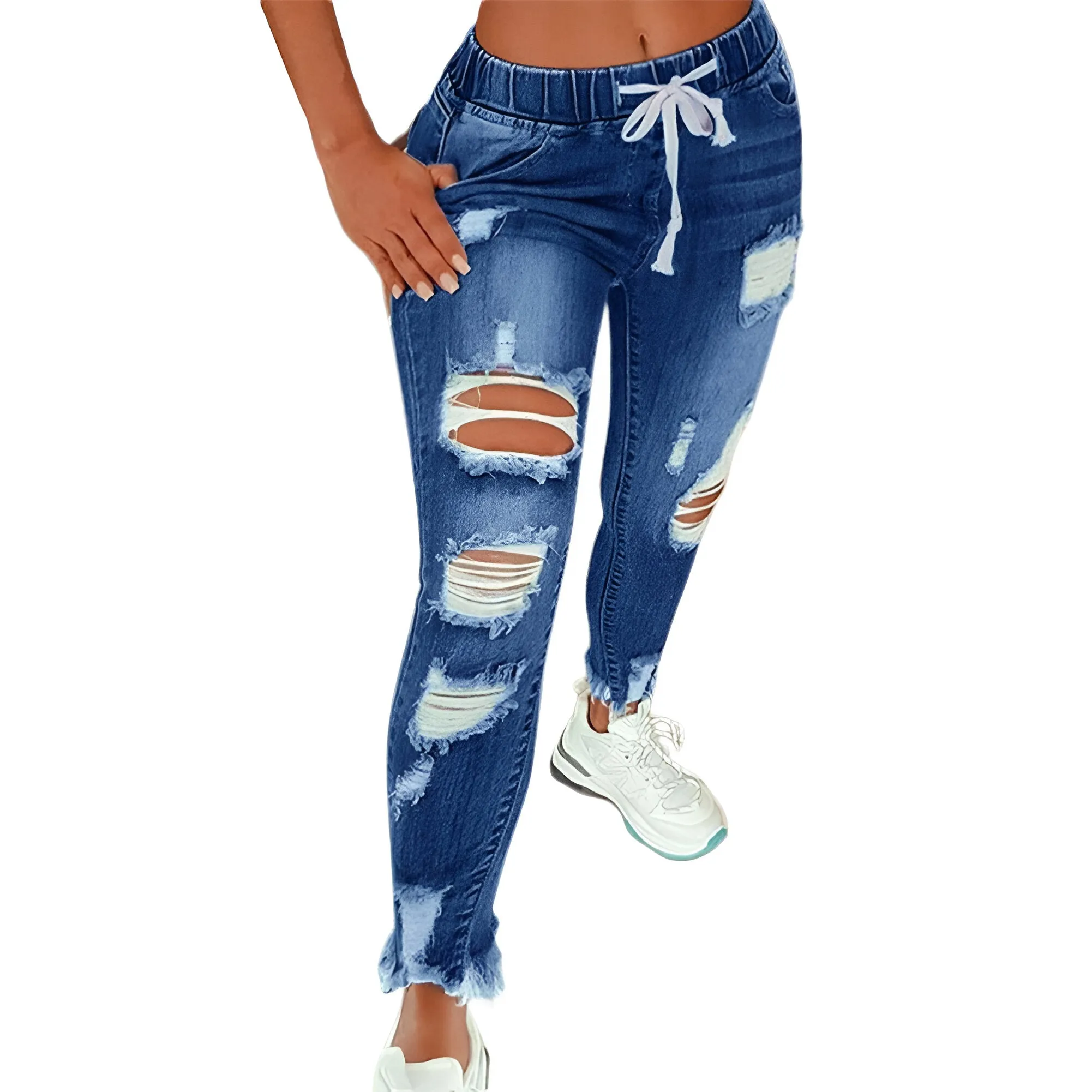 Isolde | Vintage distressed high-waisted jeans