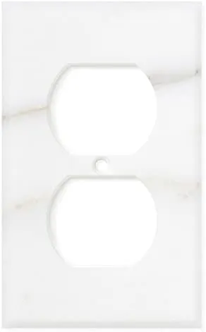 Italian Calacatta Gold Marble Switch Plate Cover, Polished (SINGLE DUPLEX)