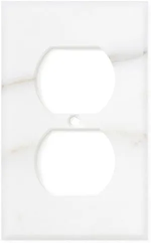 Italian Calacatta Gold Marble Switch Plate Cover, Polished (SINGLE DUPLEX)
