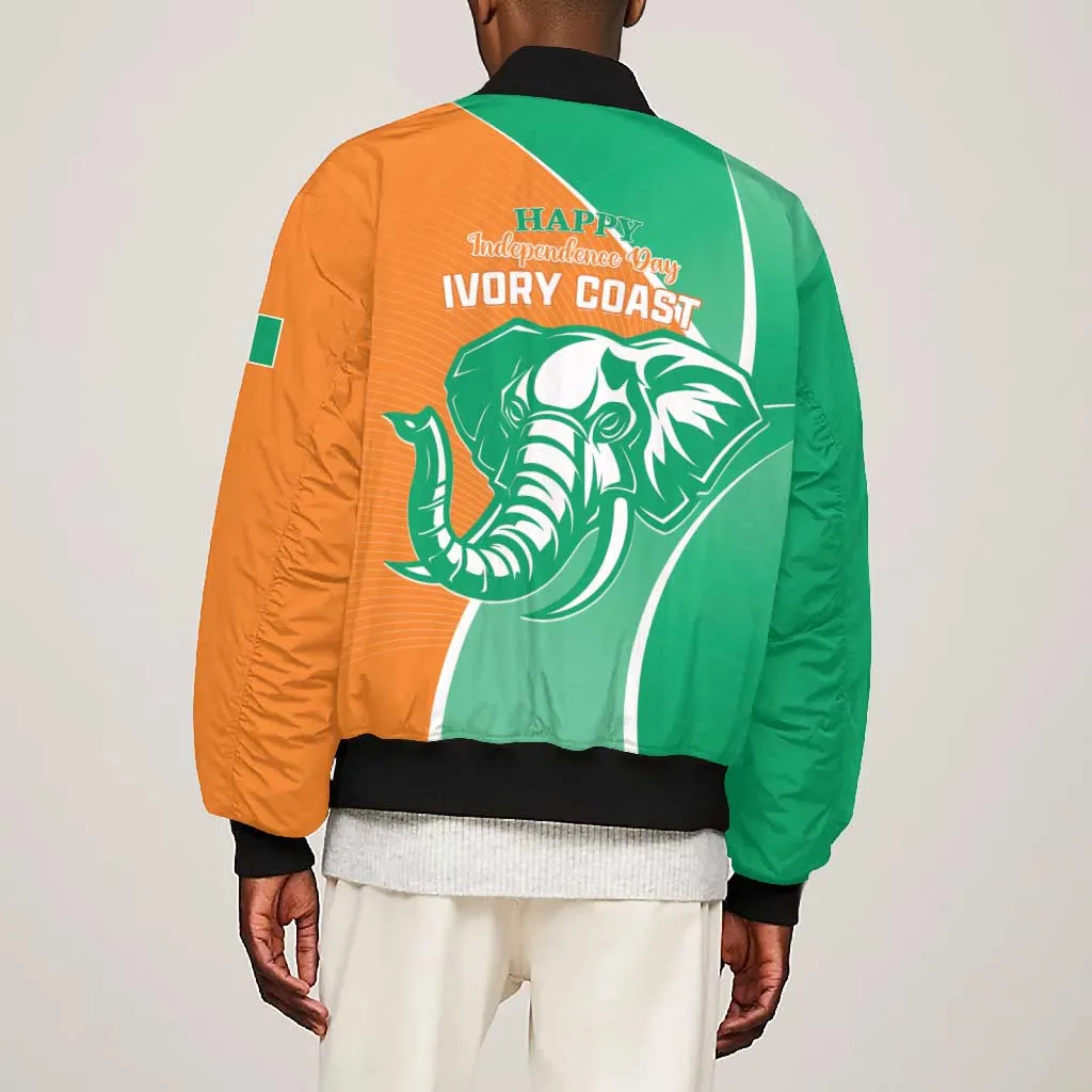 Ivory Coast Independence Day Bomber Jacket Cote d Ivoire Elephant LT01
