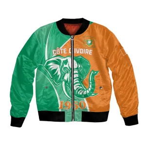 Ivory Coast Independence Day Bomber Jacket Cote d Ivoire Elephant LT01