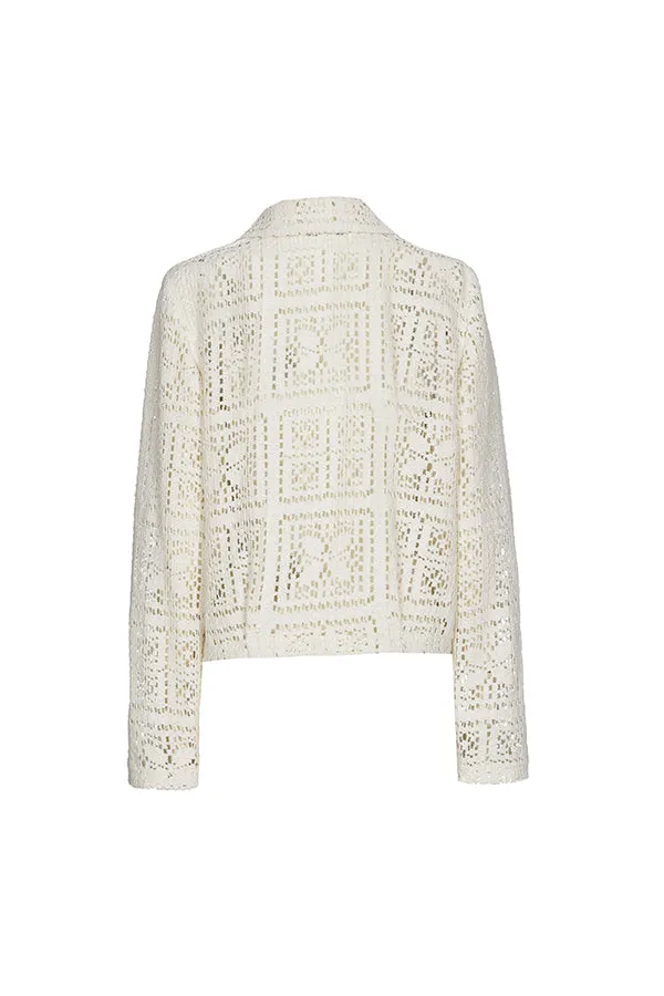 IVORY LACE AIRY STRAIGHT JACKET