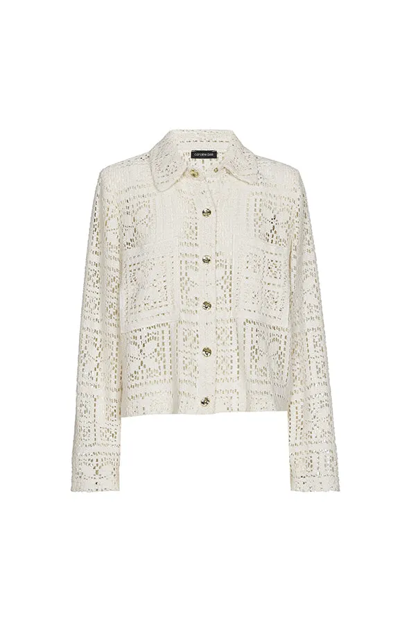IVORY LACE AIRY STRAIGHT JACKET