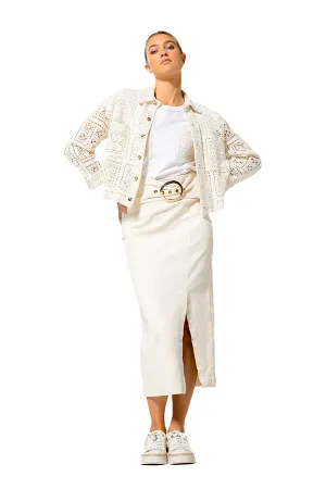 IVORY LACE AIRY STRAIGHT JACKET