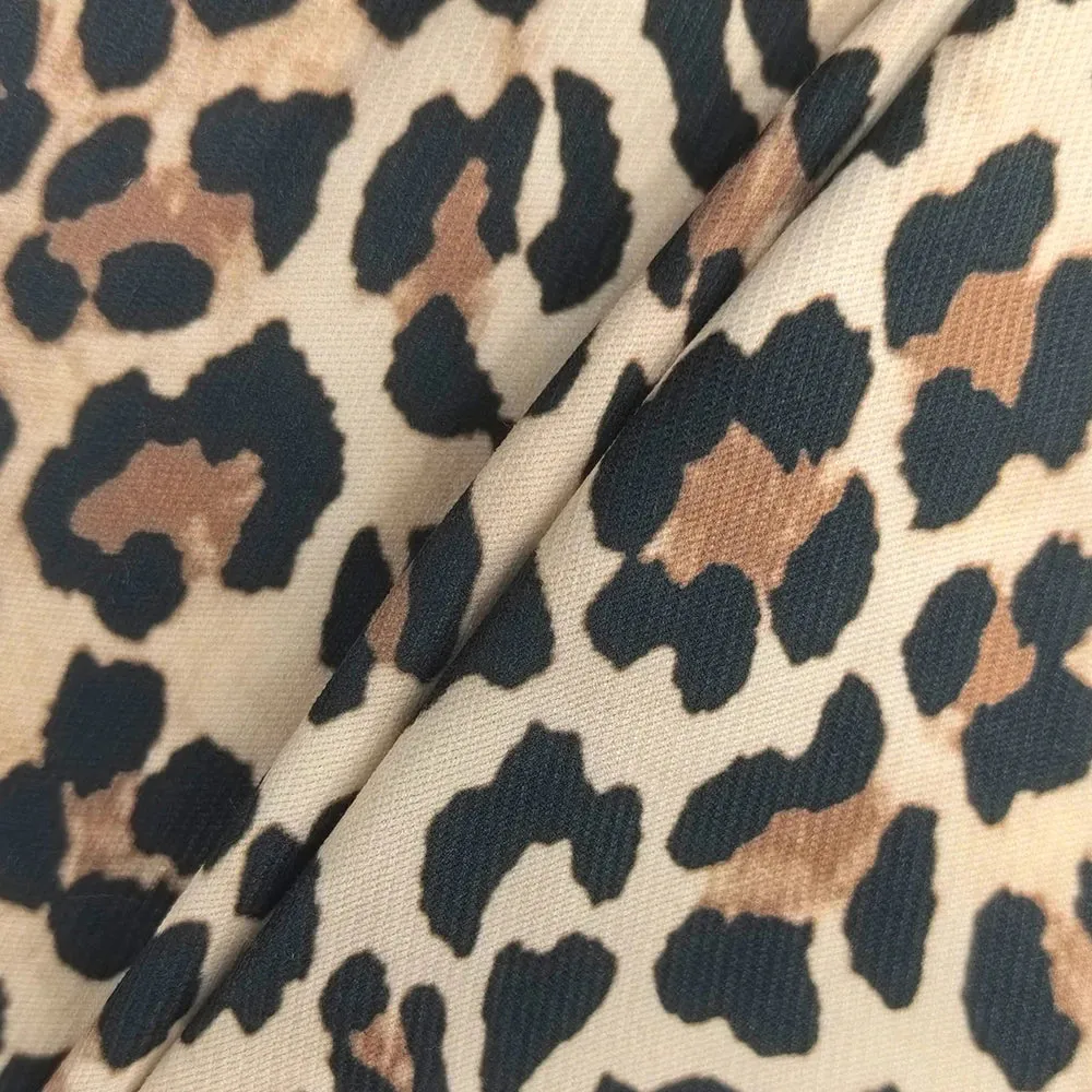 Jackets Fashion Decent Zipper Leopard Print Long Sleeve