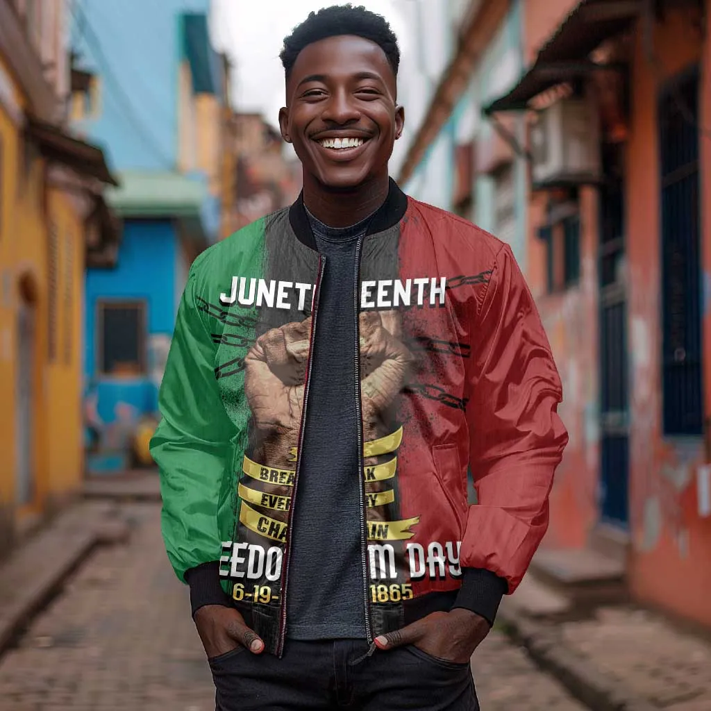 Juneteenth Freedom Day Bomber Jacket Black Pride Month DT02