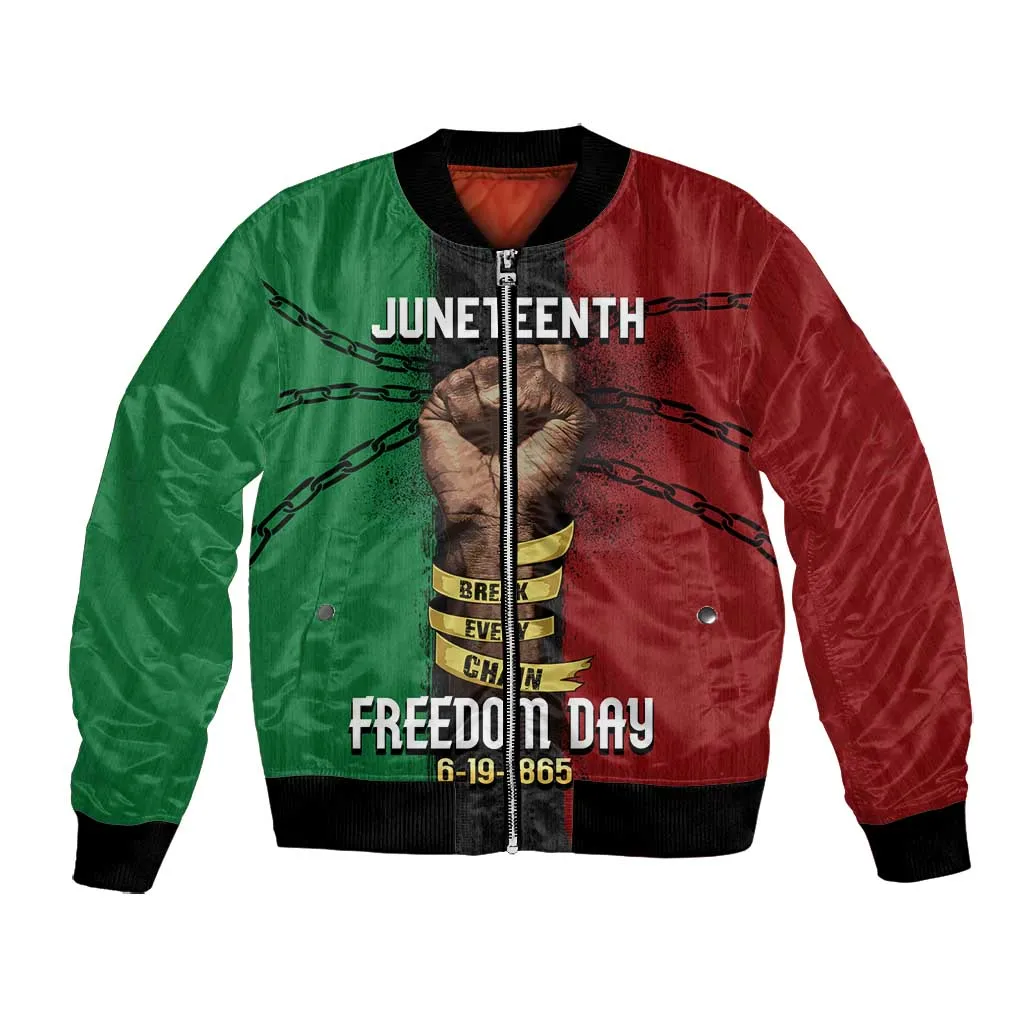 Juneteenth Freedom Day Bomber Jacket Black Pride Month DT02