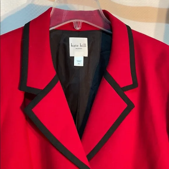 Kate Hill 20w red black accents jacket worn once