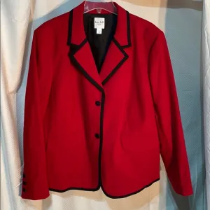 Kate Hill 20w red black accents jacket worn once