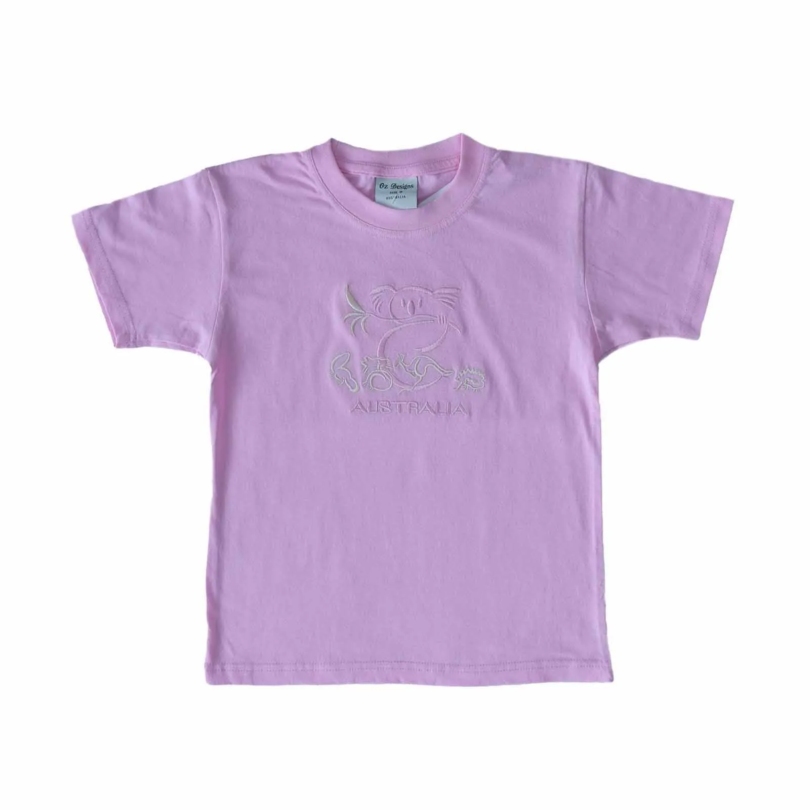 Kids T-Shirt Large Koala & Animals Pink 4