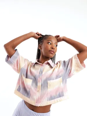 Ladies Boxy Crop Shirt