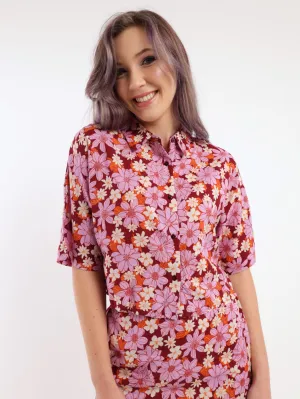 Ladies Boxy Shirt - Floral