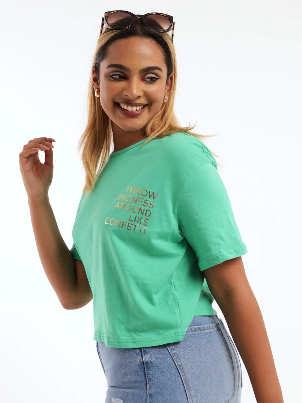 Ladies Boxy Tee - Green