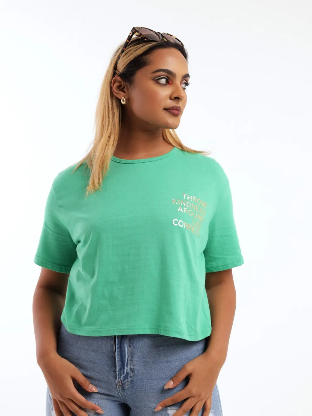 Ladies Boxy Tee - Green
