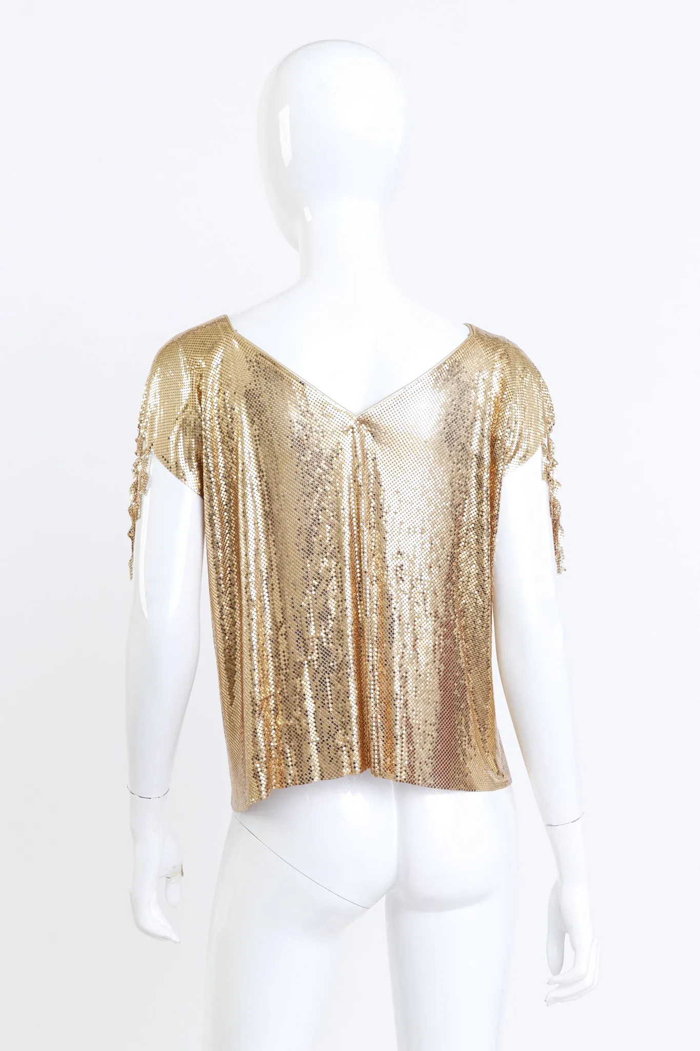 Lattice Shoulder Metal Mesh Top