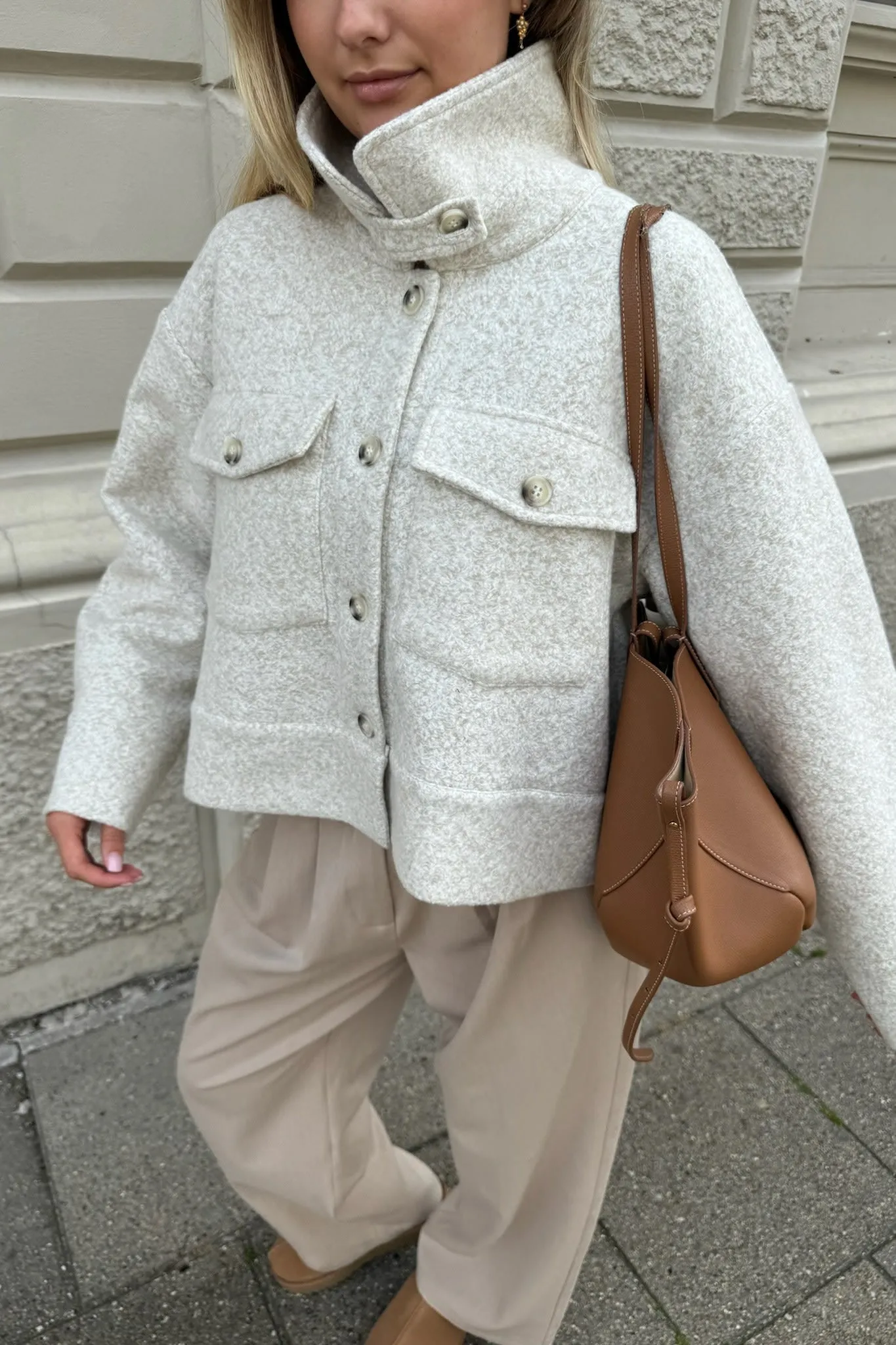 LauraIC Jakke - Sand Meleret