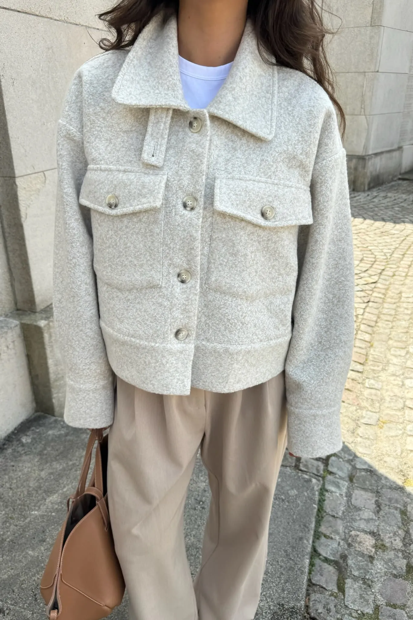 LauraIC Jakke - Sand Meleret
