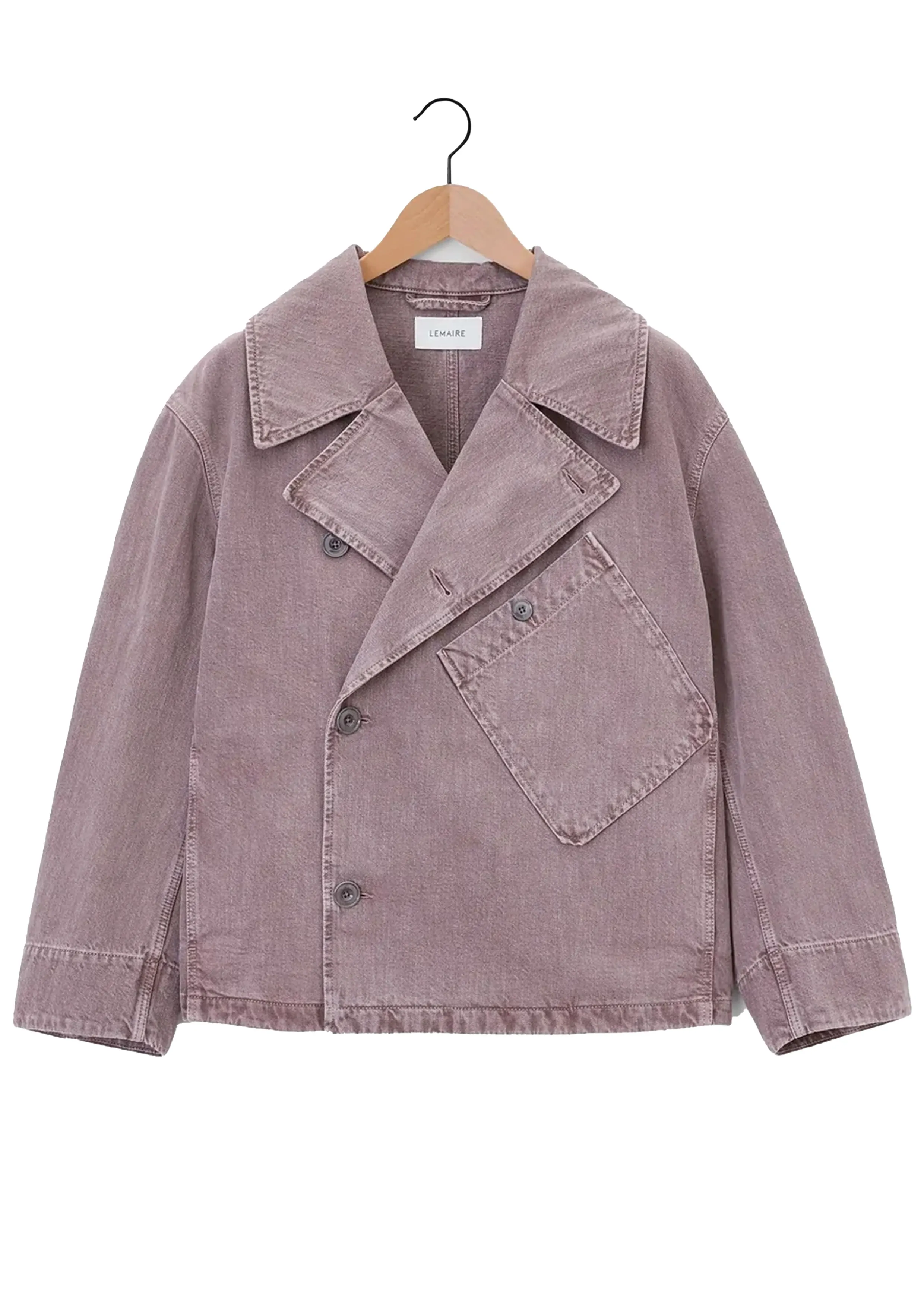 LEMAIRE - DISPATCH JACKET DENIM SNOW MAUVE