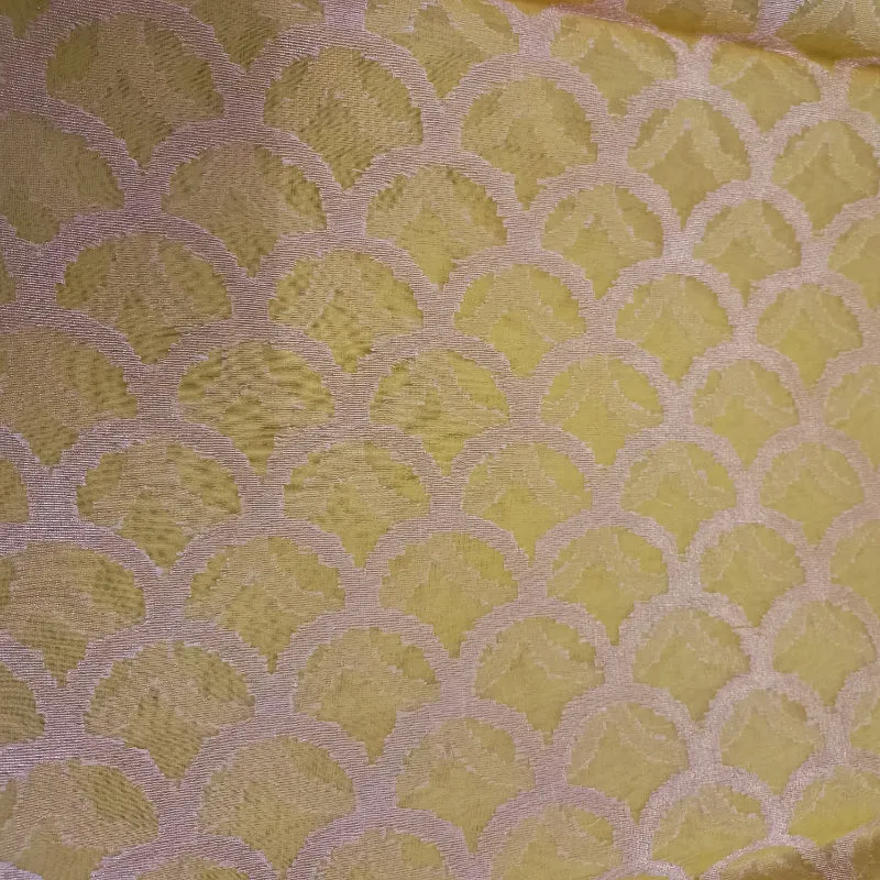 Lemon Yellow Organza Handloom Fabric