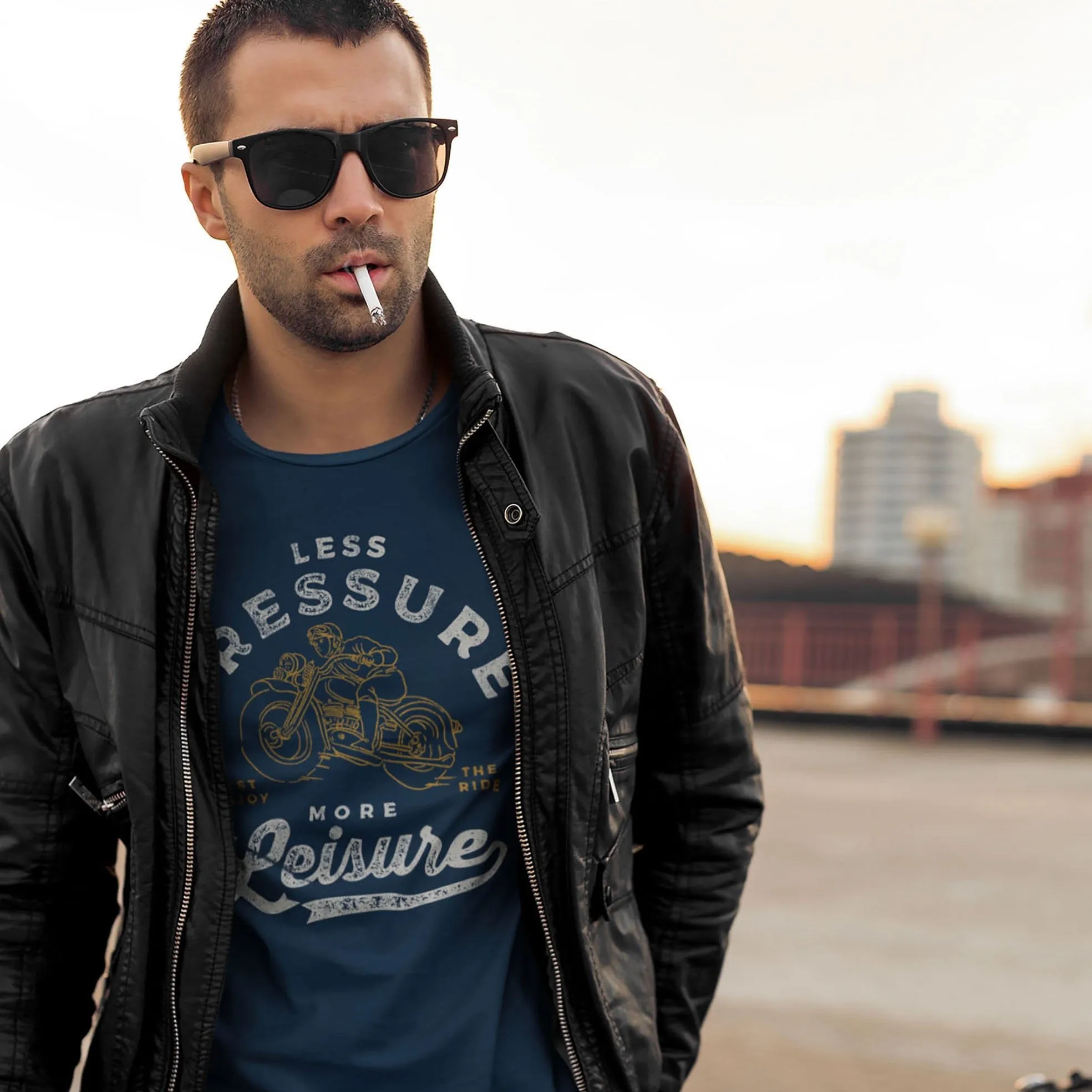 Less pressure more leisure t-shirt