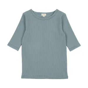 Lil Legs Three Quarter Sleeve T-Shirt - Ocean