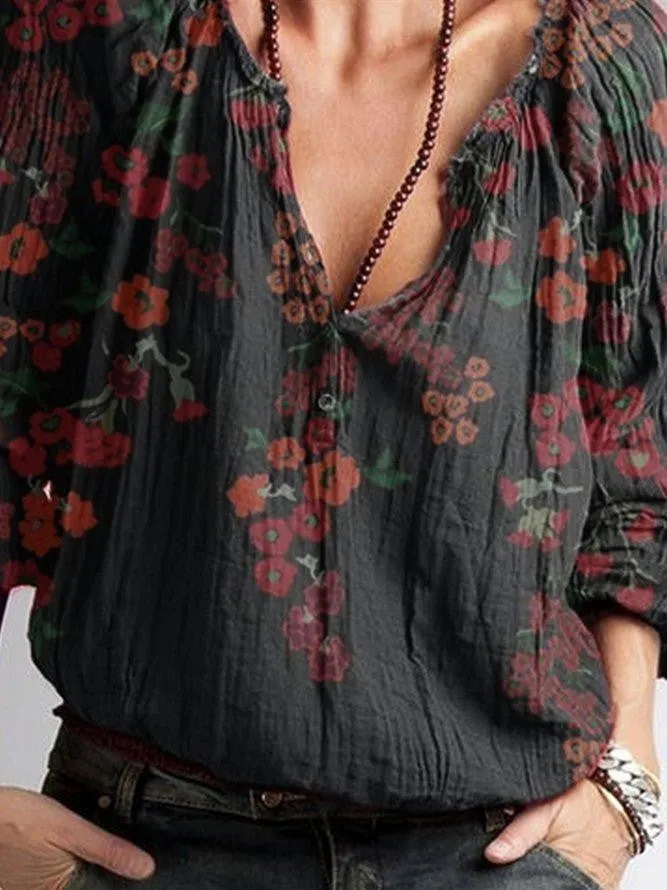 Lila™ - Vintage Printed Blouse