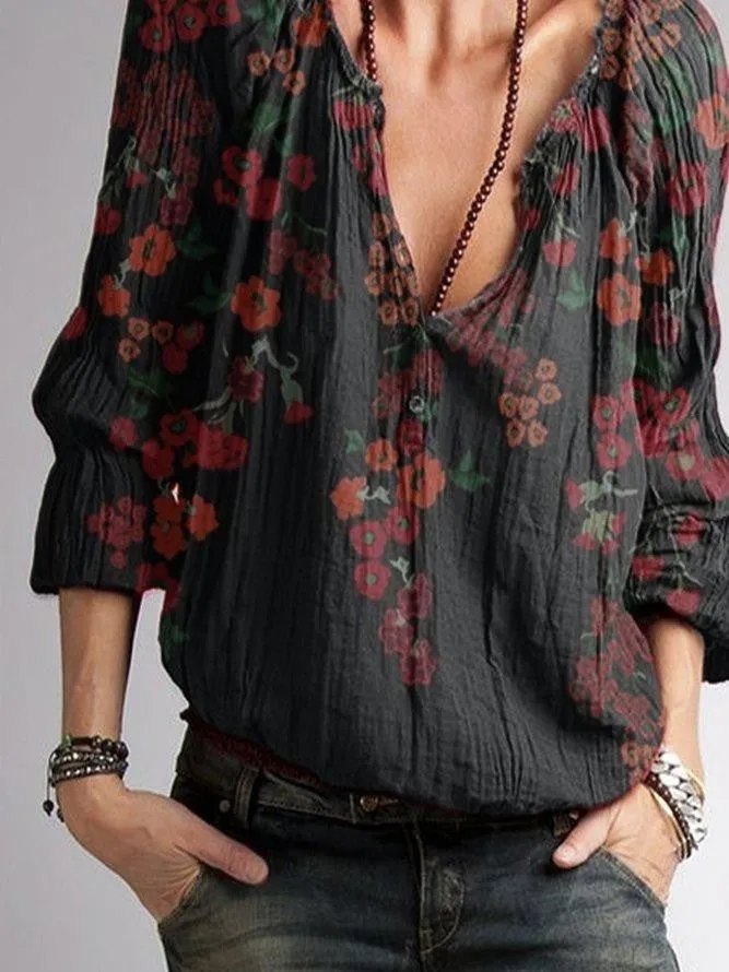 Lila™ - Vintage Printed Blouse
