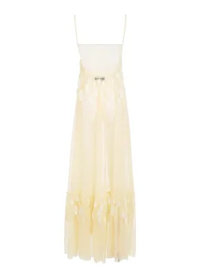 Long Dress Tulle Plumage