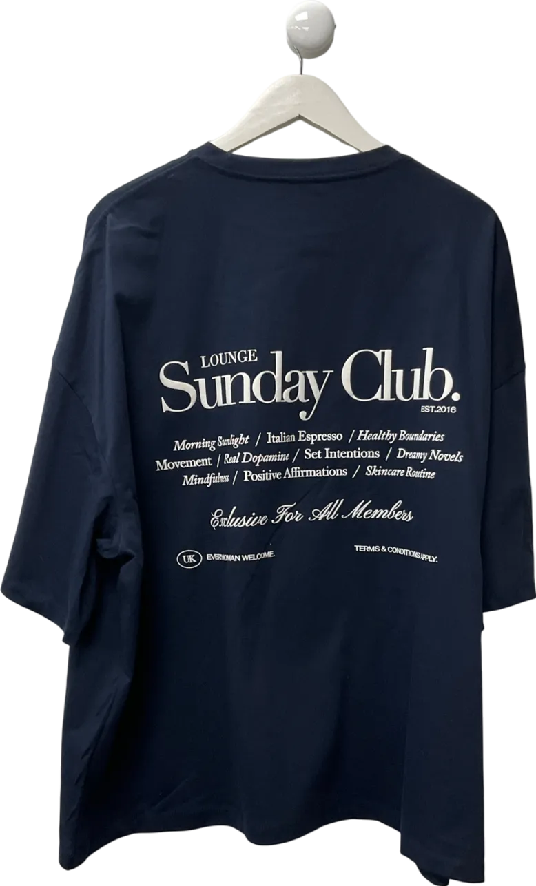 LOUNGE Blue Boxy T-shirt UK XXL