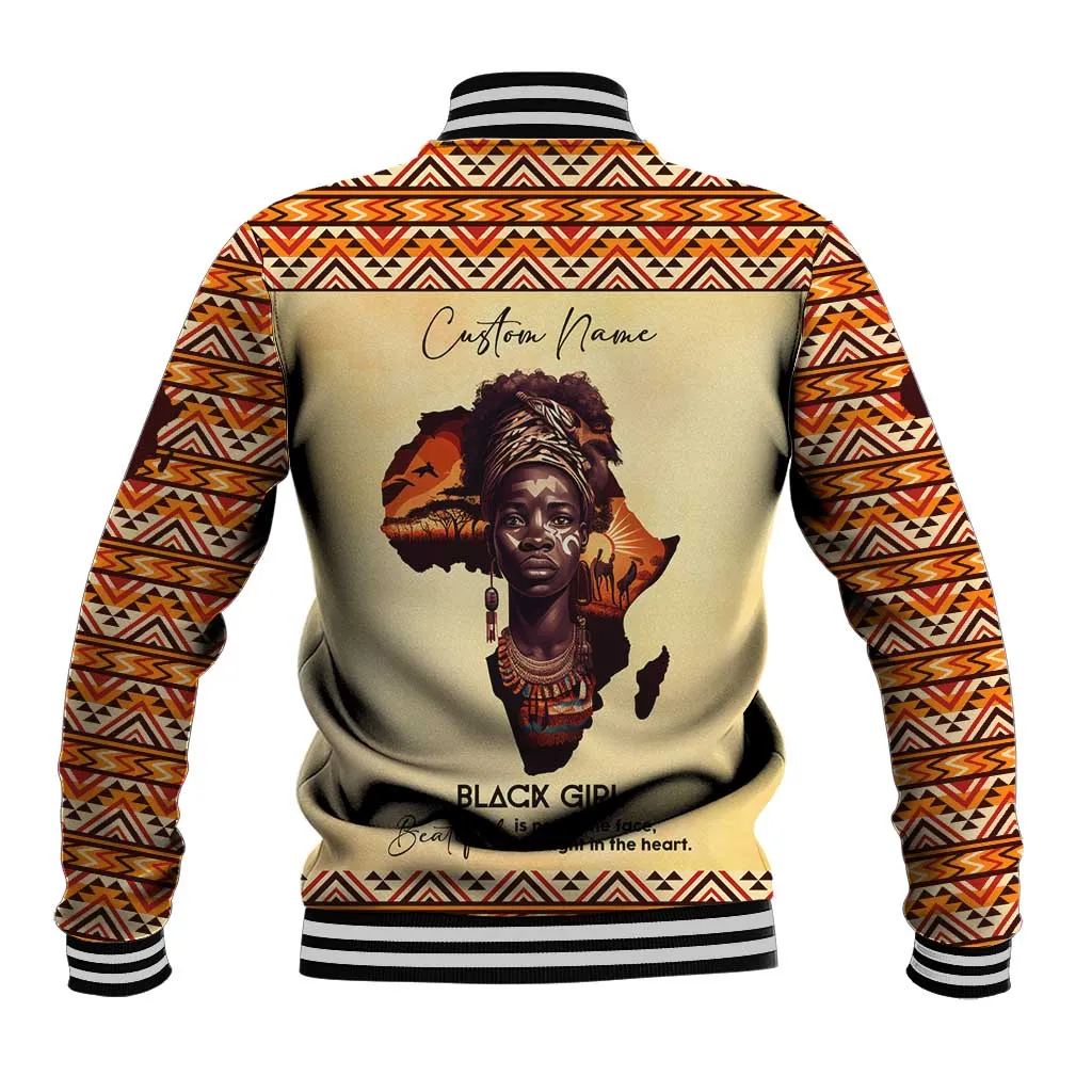Love Africa Baseball Jacket - Personalized Beautiful Black Girl DT02