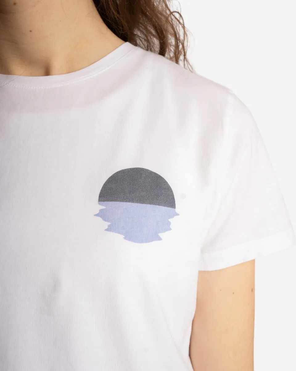 Lulu Tee - White/Navy/Ocean