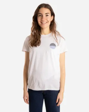 Lulu Tee - White/Navy/Ocean