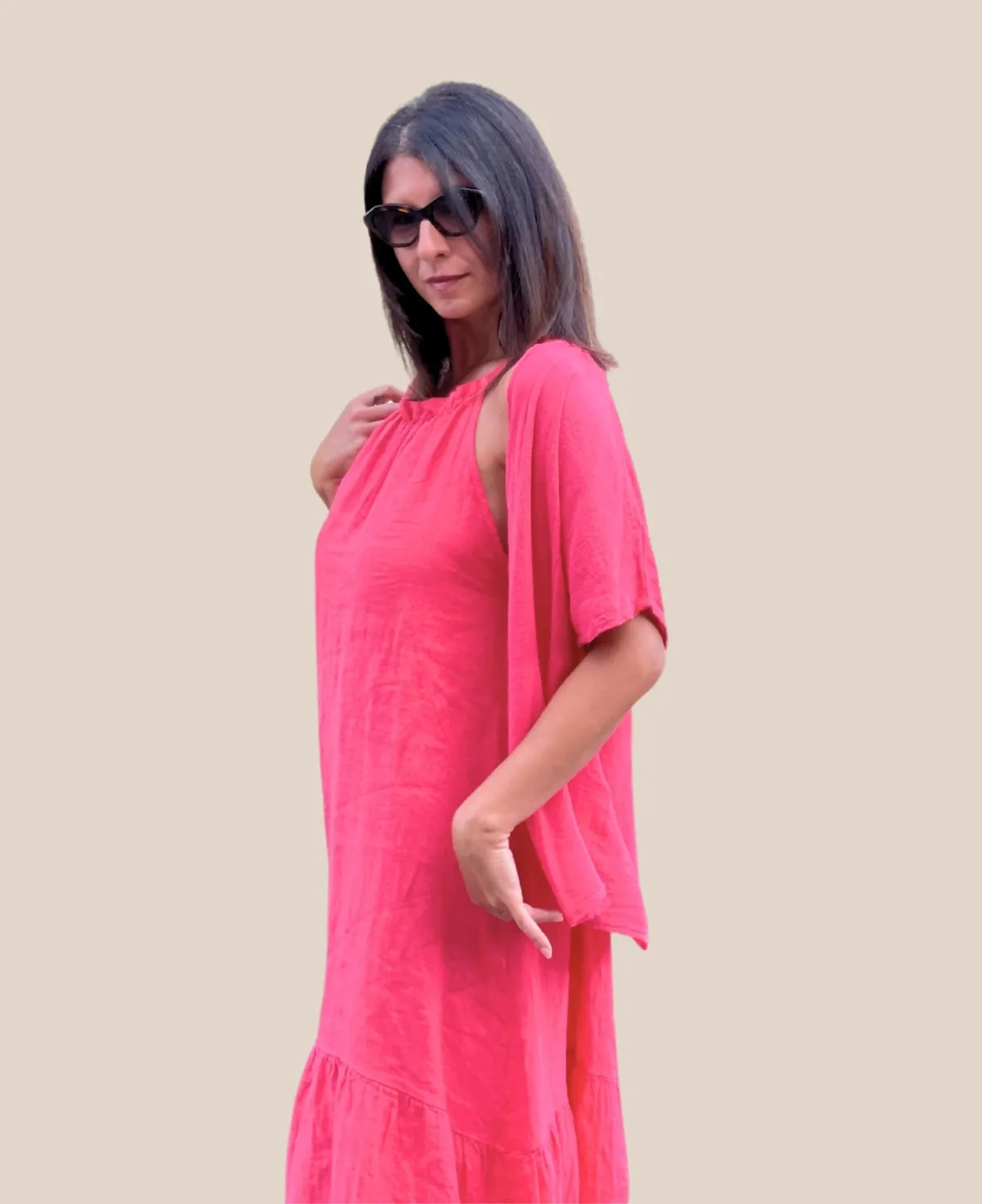 Mae Linen Mesh Kimono