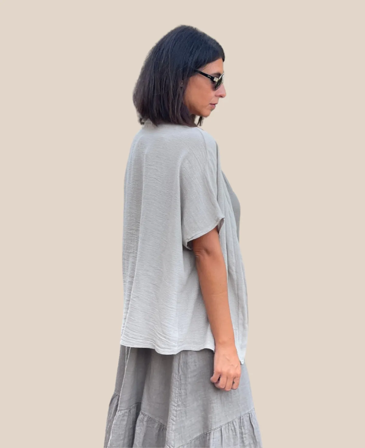 Mae Linen Mesh Kimono