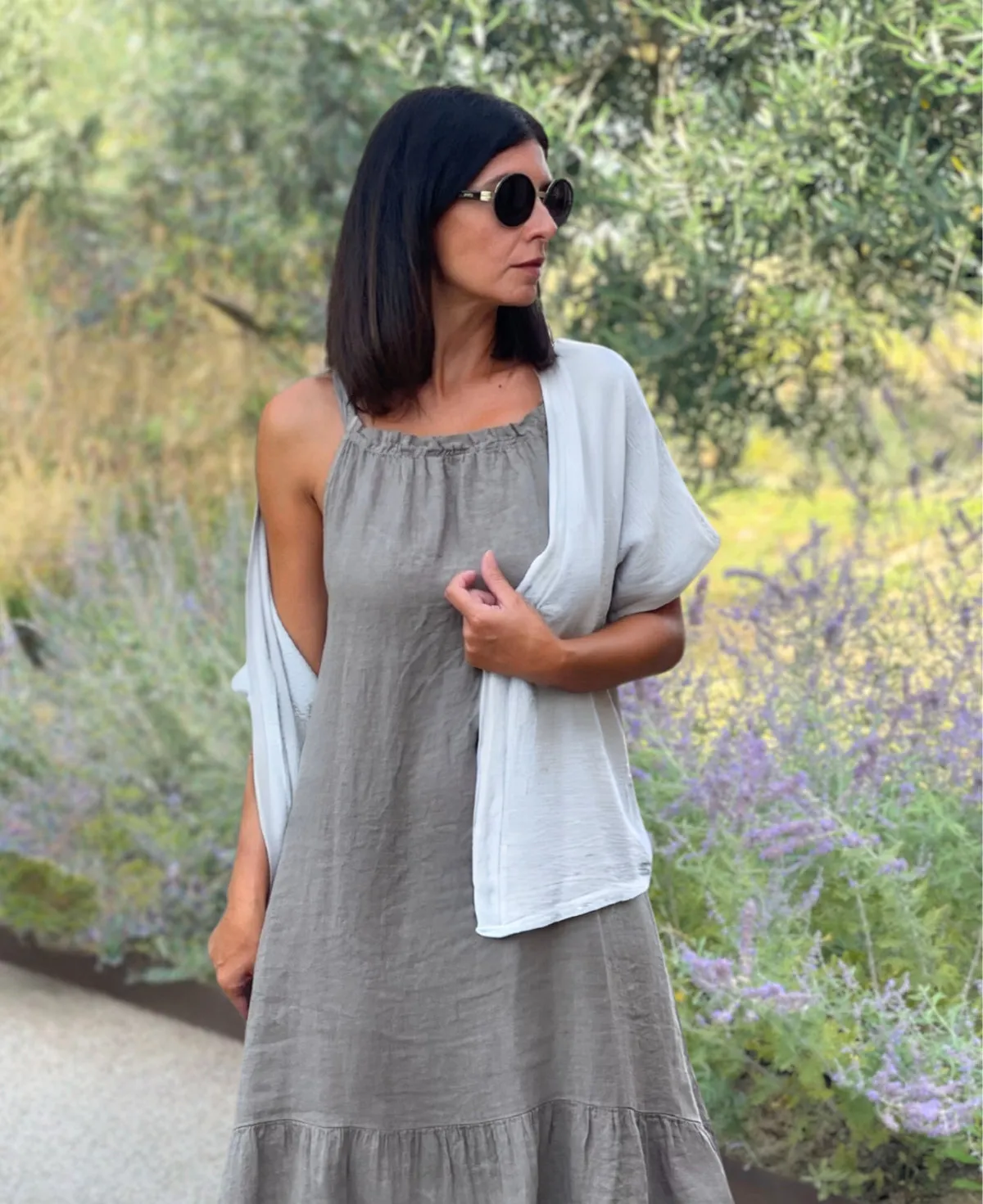 Mae Linen Mesh Kimono