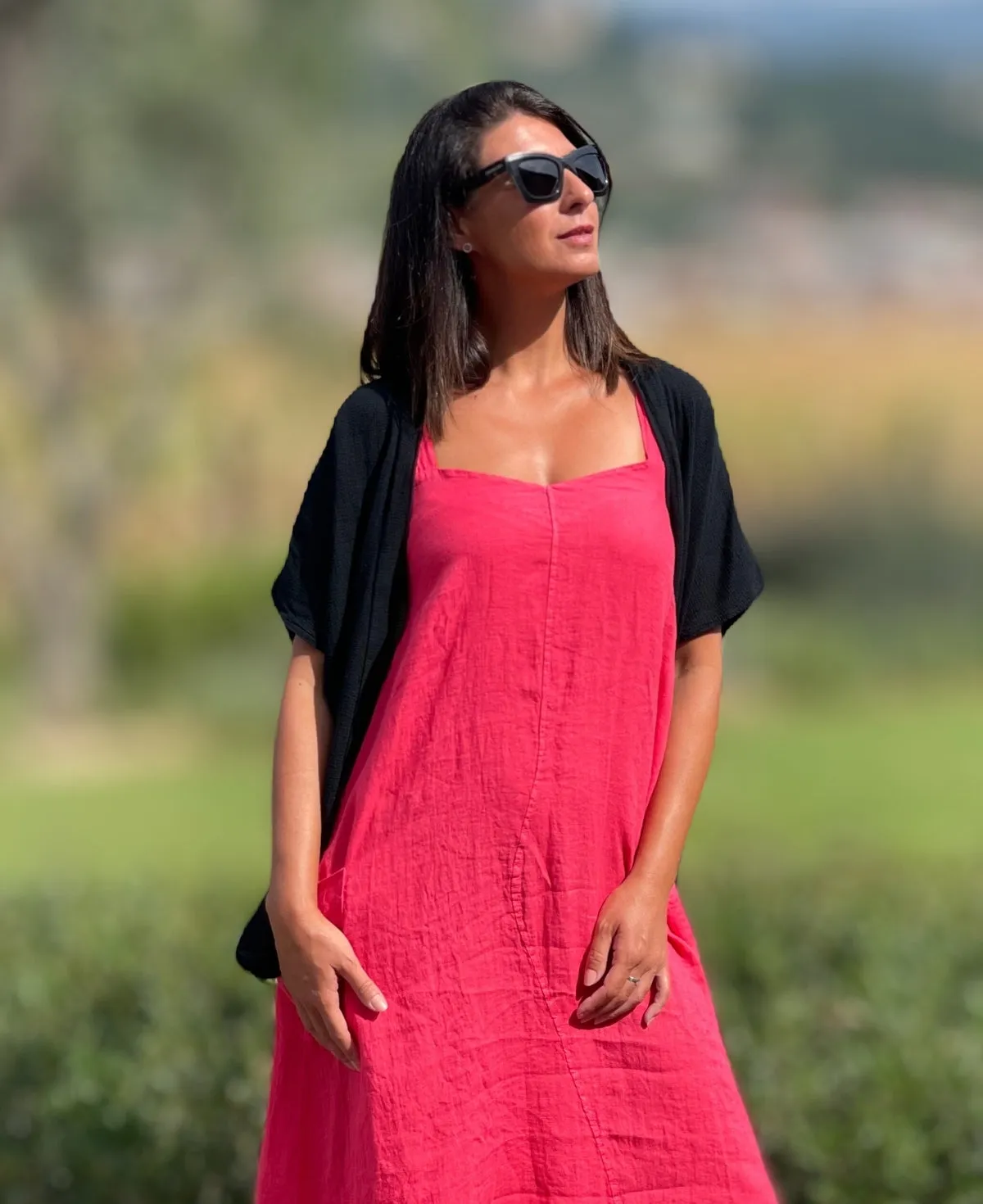 Mae Linen Mesh Kimono