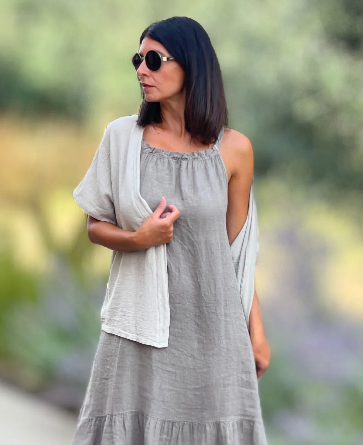 Mae Linen Mesh Kimono