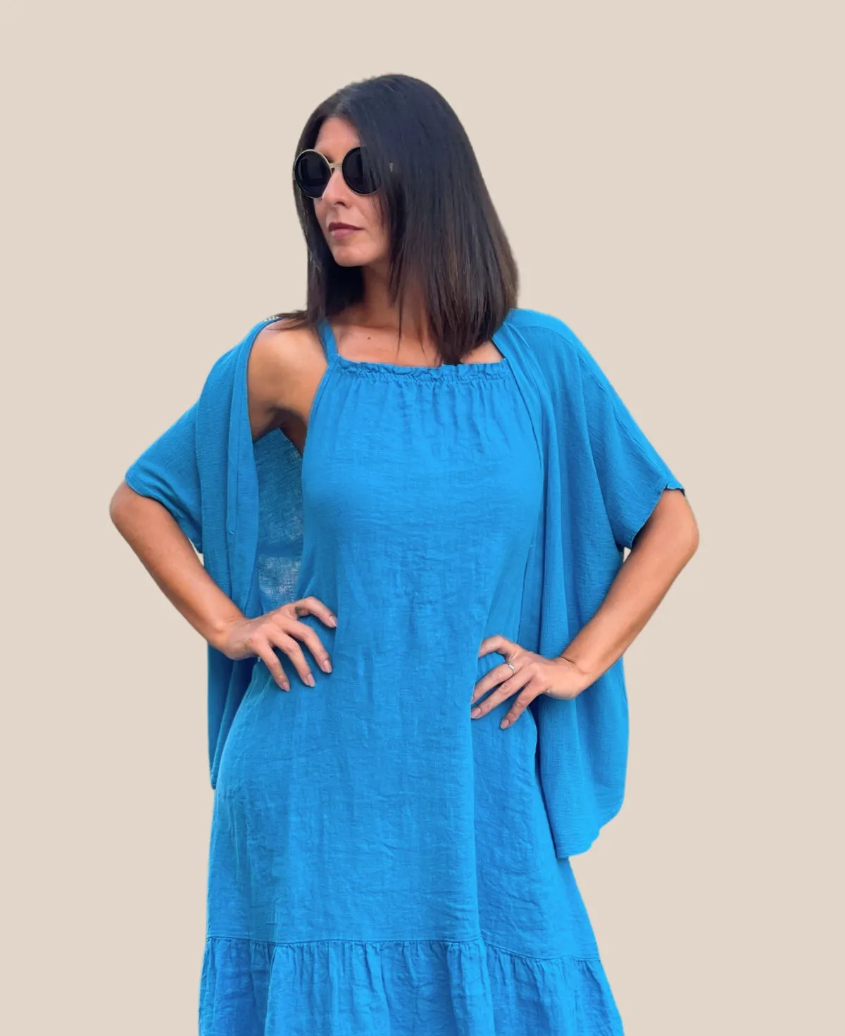 Mae Linen Mesh Kimono