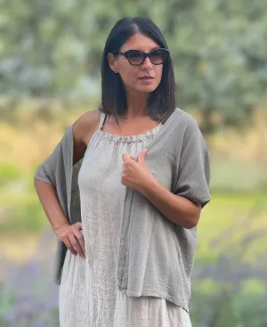 Mae Linen Mesh Kimono